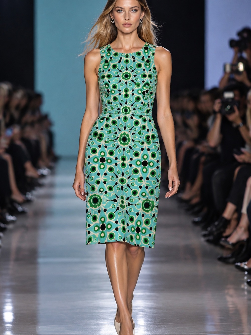 kate spade Green Floral-Patterned Sleeveless Sheath Dress